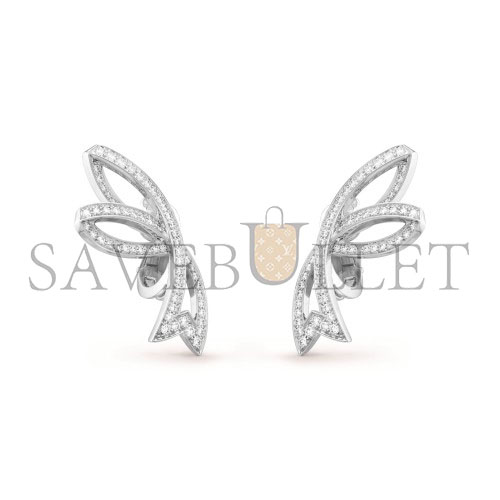 V*N CL*F arpels contes d’hiver earrings - white gold, diamond vcarp3j400