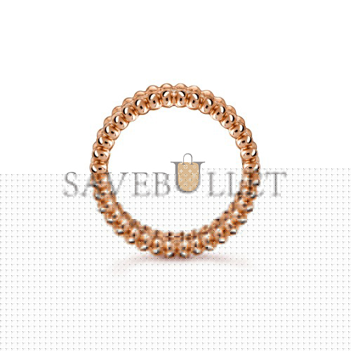 V*N CL*F arpels perlÉe diamonds ring, 1 row - rose gold, diamond vcarp4e300