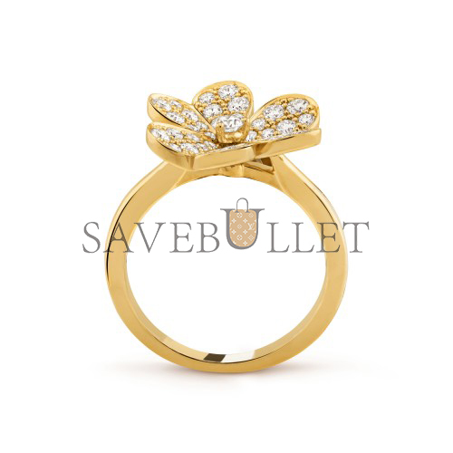 V*N CL*F arpels frivole ring, 1 flower, small model - yellow gold, diamond vcarp2v000