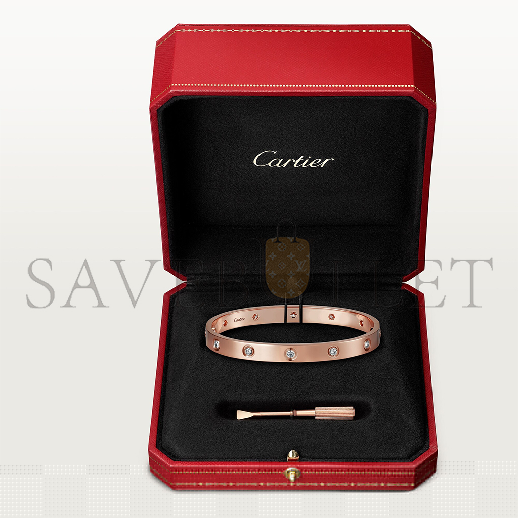 Ca*t*er love bracelet, 10 diamonds b6070217