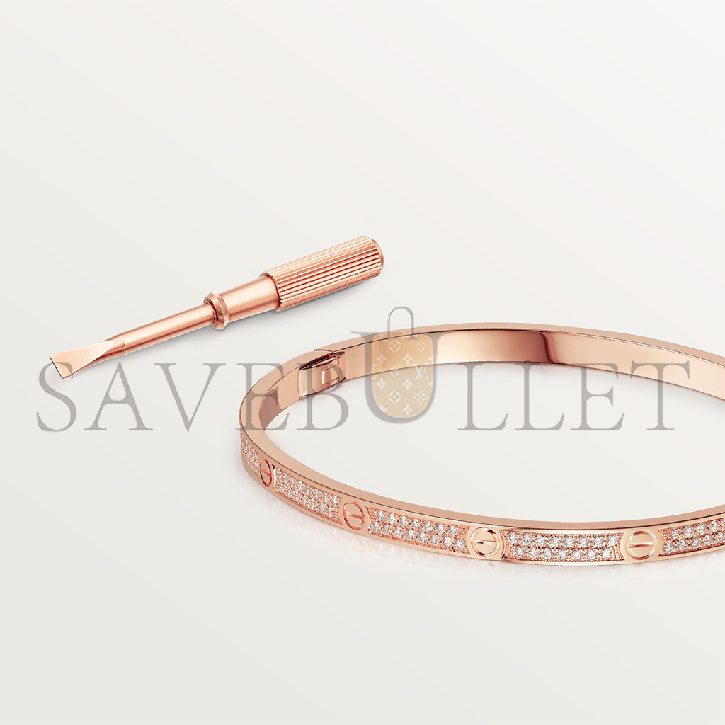 Ca*t*er love bracelet, small model, paved n6710717