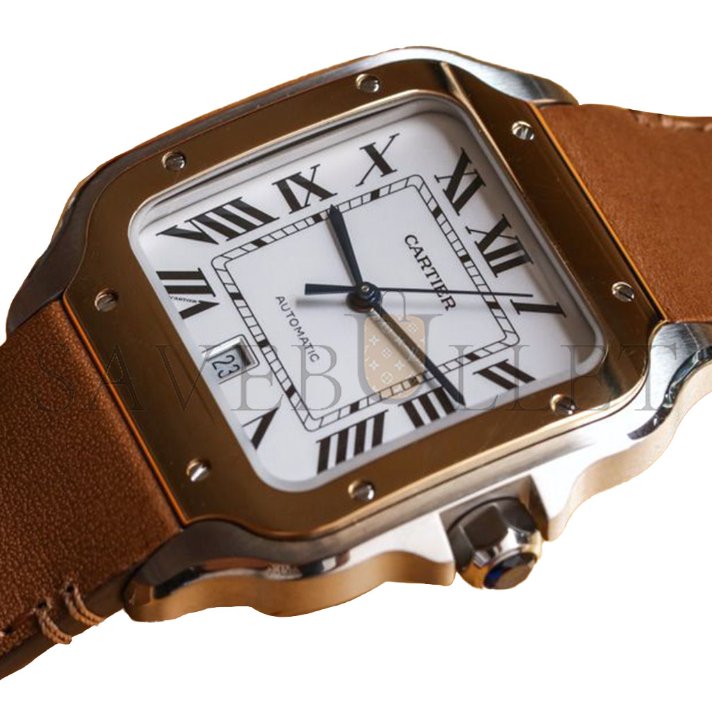 Ca*t*er santos 39.8mm leather watch wssa0018