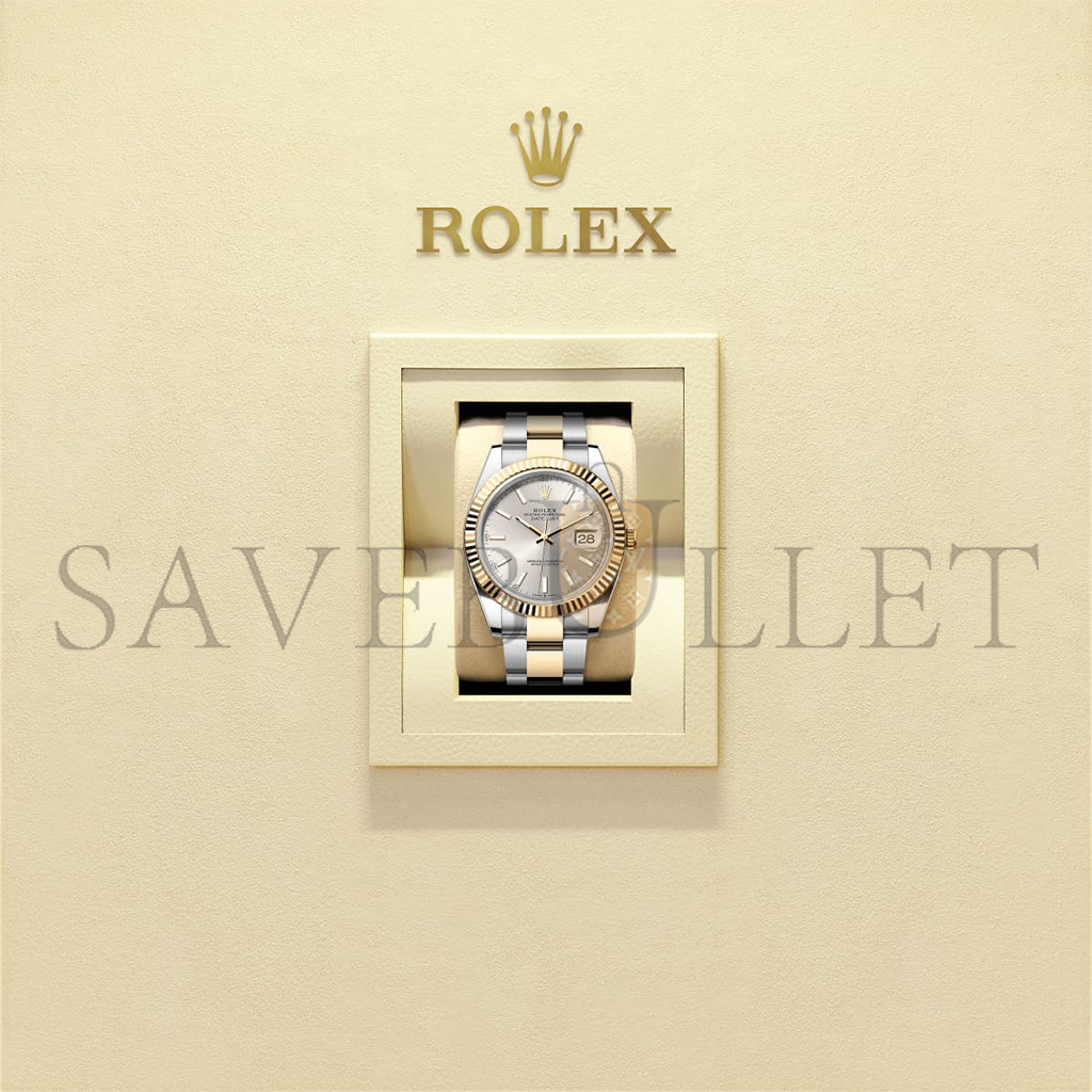 R*l*x datejust 41 oyster, 41 mm, oystersteel and yellow gold watch 126333