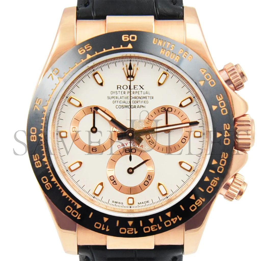 R*l*x daytona rose gold 40mm ivory cream dial watch 116515ln