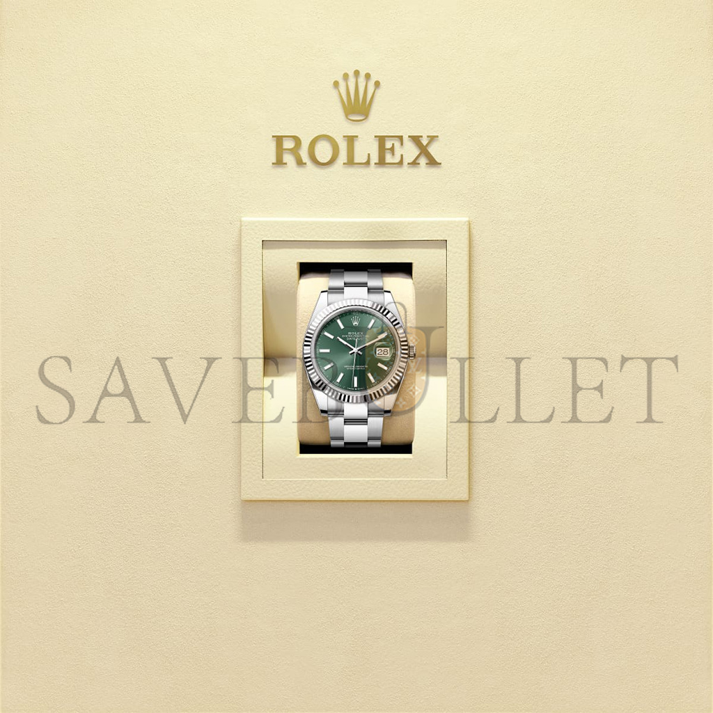 R*l*x datejust 41 oyster, 41 mm, oystersteel and white gold watch 126334-0027