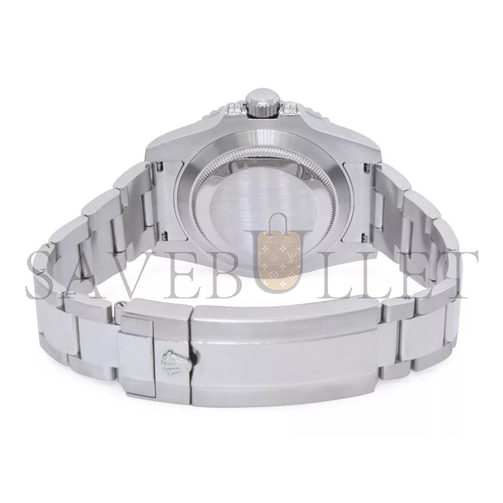 R*l*x submariner date steel green stones & diamond 40mm watch 116610