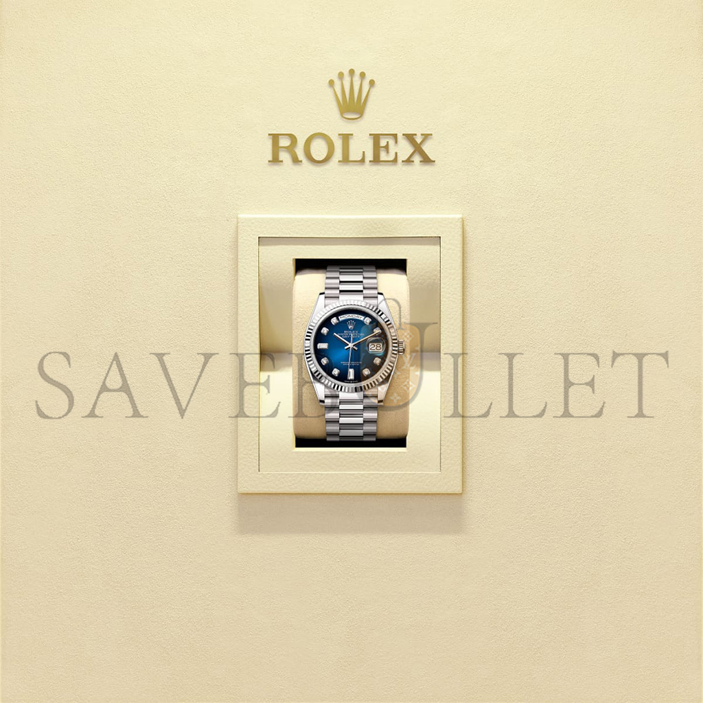 R*l*x day-date 36 oyster, 36 mm, white gold watch 128239-0023