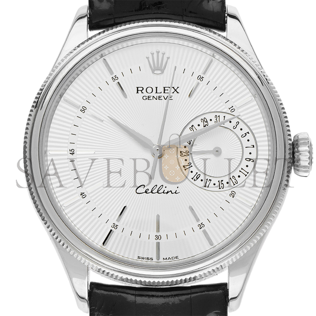 R*l*x cellini date automatik armband leder 39mm watch 50519