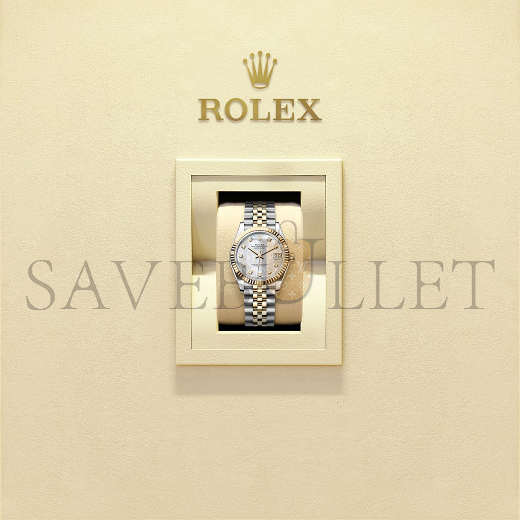 R*l*x datejust 31 oyster, 31 mm, oystersteel and yellow gold watch 278273-0028
