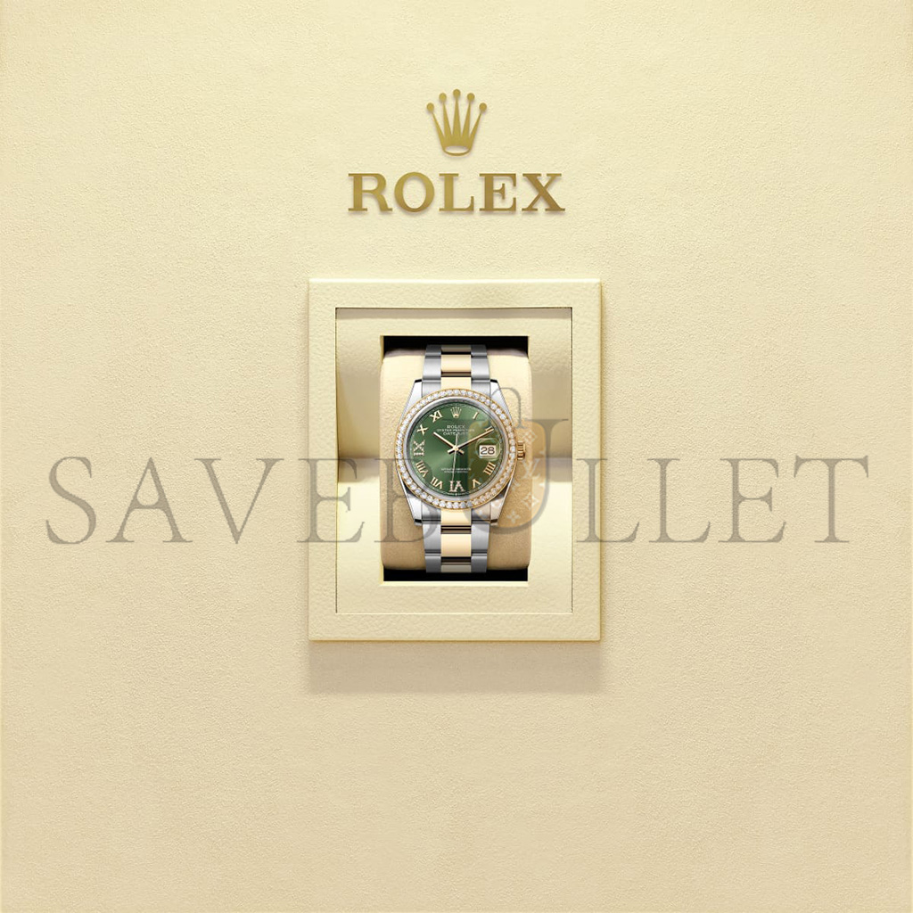 R*l*x datejust 36 oyster, 36 mm, oystersteel, yellow gold and diamonds watch 126283rbr-0012