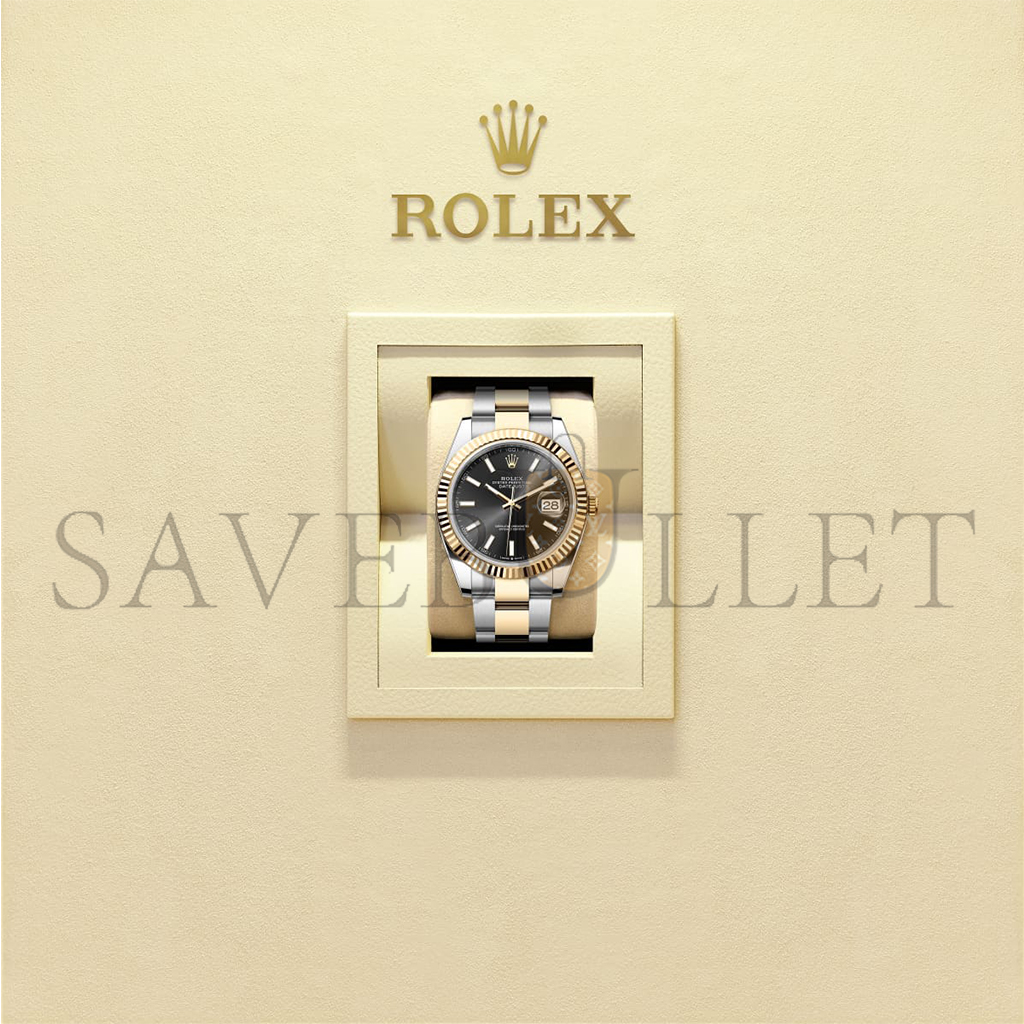 R*l*x datejust 41 oyster, 41 mm, oystersteel and yellow gold watch 126333-0013