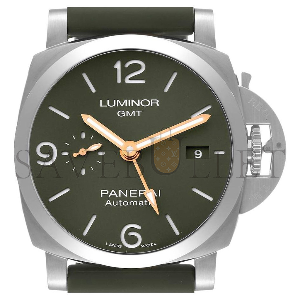 Pa*e*ai luminor 1950 gmt green dial ms dhoni edition watch pam01056