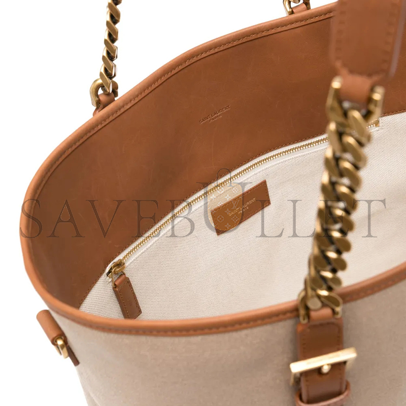 Y*L laurent shopping tote bag in desert dust&brick 781302fac7t (36*38*15cm)