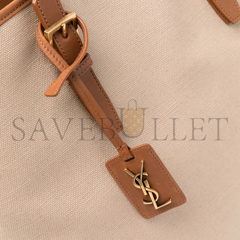 Y*L laurent shopping tote bag in desert dust&brick 781302fac7t (36*38*15cm)