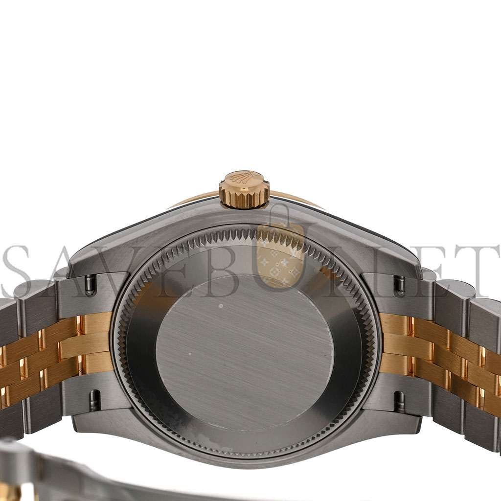 R*l*x stainless steel 18k yellow gold diamond 31mm oyster perpetual datejust watch olive green roman 278273