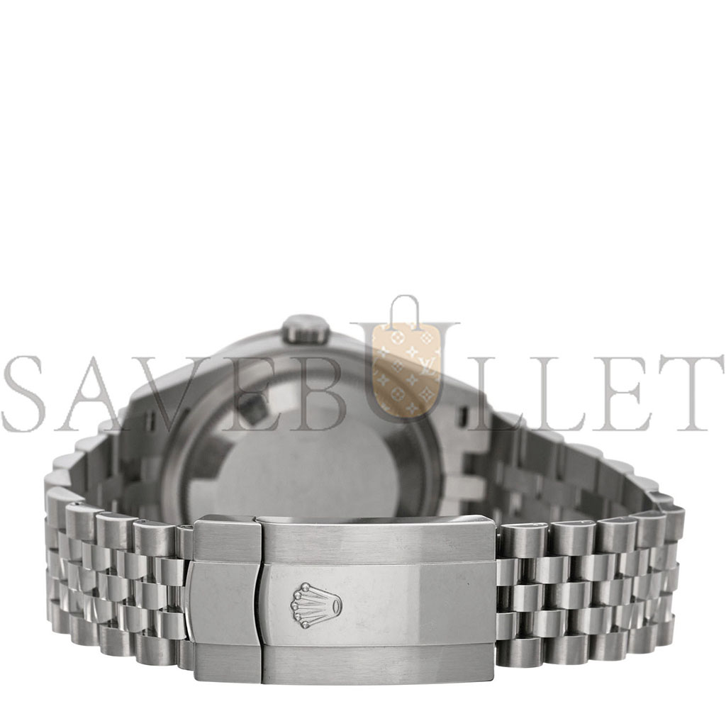 R*l*x stainless steel 18k white gold diamond 36mm oyster perpetual datejust watch black 126284rbr