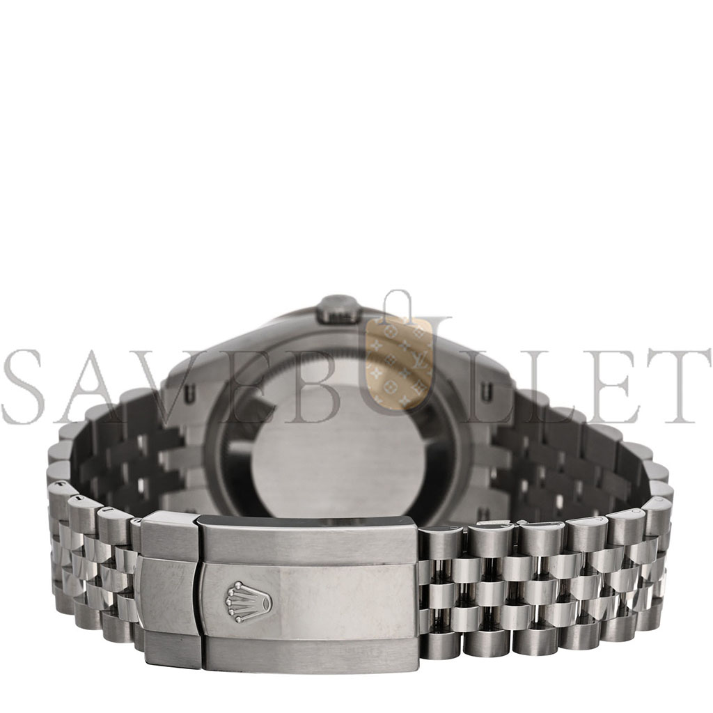 R*l*x stainless steel 18k white gold diamond bezel 36mm oyster perpetual datejust watch blue 126284rbr
