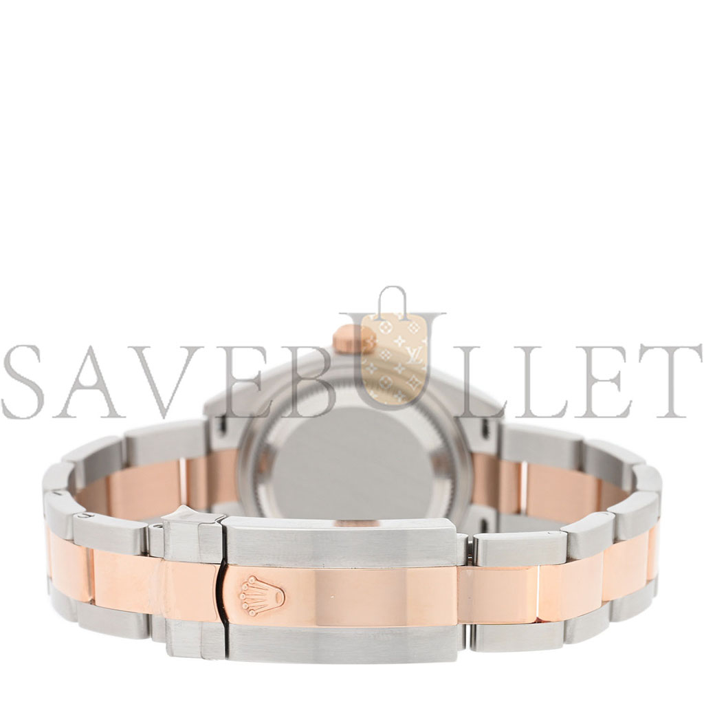 R*l*x stainless steel 18k everose gold diamond mother of pearl 28mm oyster perpetual datejust watch 279171