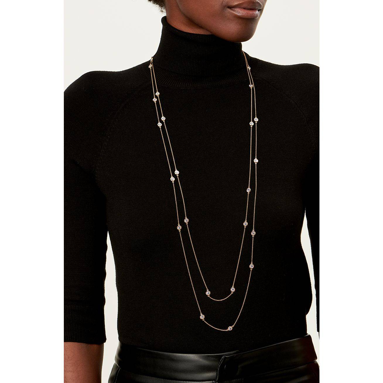 T*f*ny elsa peretti® diamonds by the yard® sprinkle necklace in yellow gold