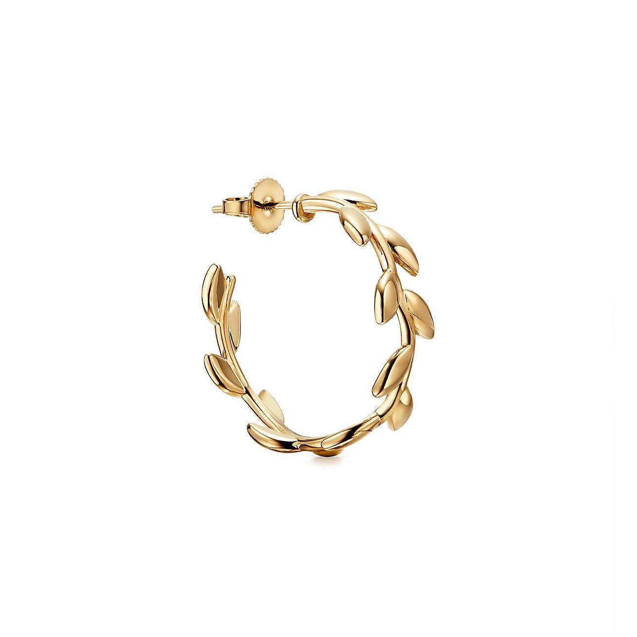 T*f*ny paloma picasso® olive leaf hoop earrings